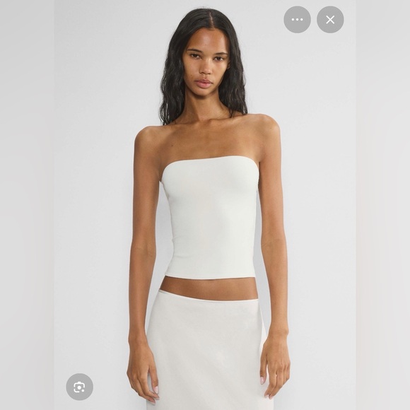 Aritzia Tops - Aritzia Contour Strapless Tube Top Size S Light Birch - Like New